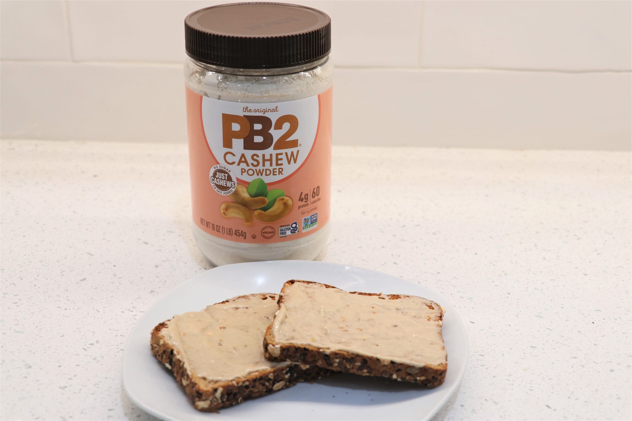 Toast with PB2 Cashew Powder Recipe