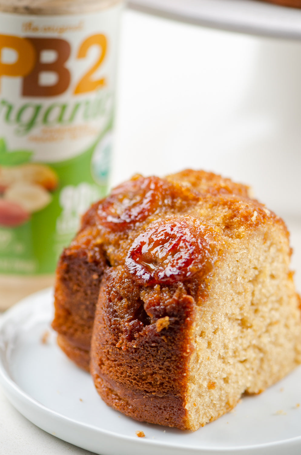 Peanut Butter Upside-Down Banana Cake