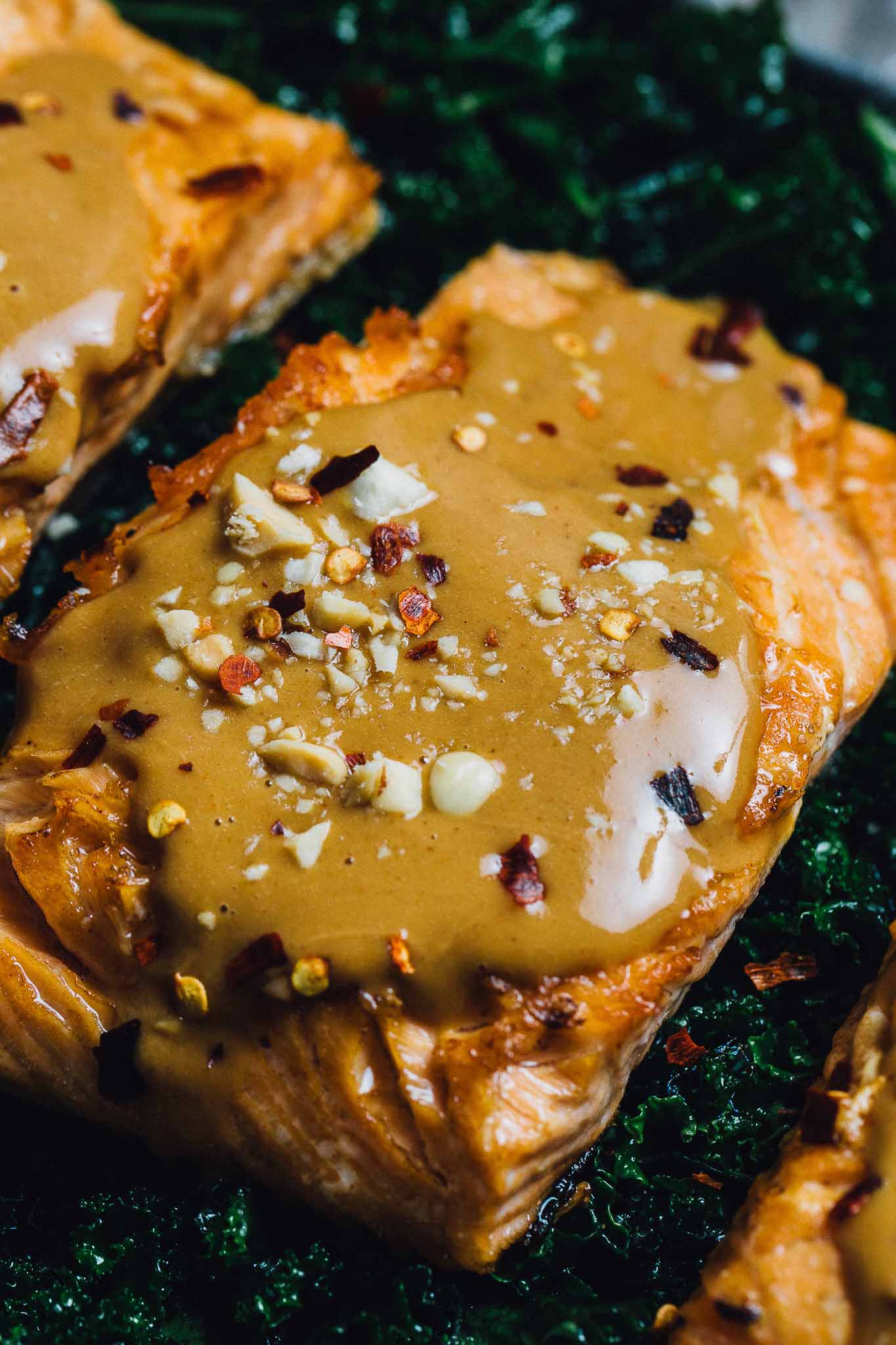 Baked Peanut Salmon: This salmon recipe is perfect for a busy weeknight. Just marinate in the fridge overnight, cook for 20 minutes and you’re done!