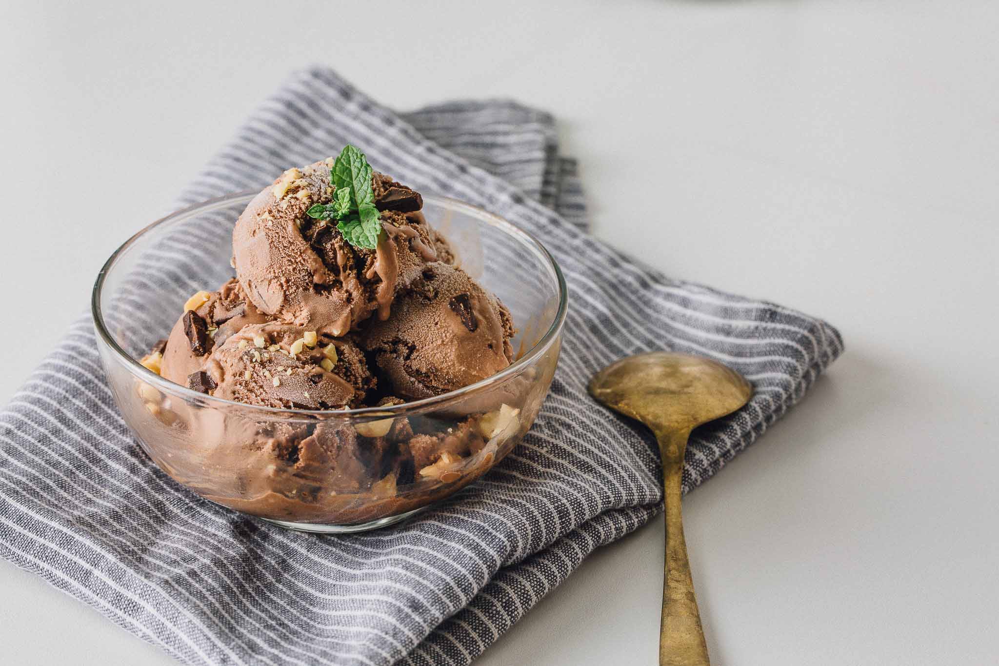 Chocolate Peanut Butter Blender Ice Cream: A heathier take on a classic dessert, this no-churn, dairy-free ice cream will be the cherry on top of your day!