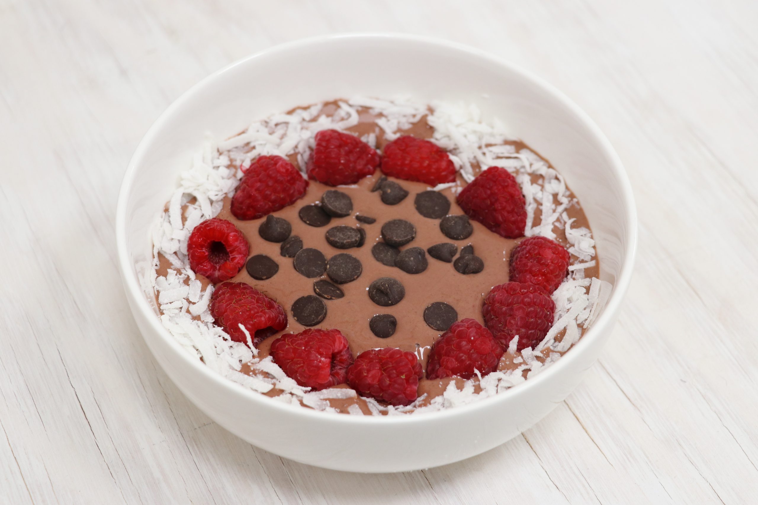Raspberry Dark Chocolate Smoothie Bowl